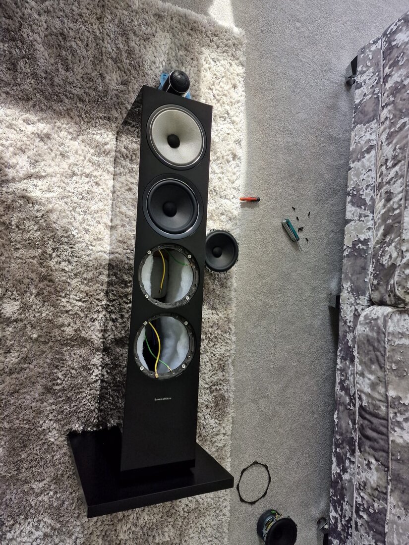 One of my reference floorstanders opened up with its bass drivers removed